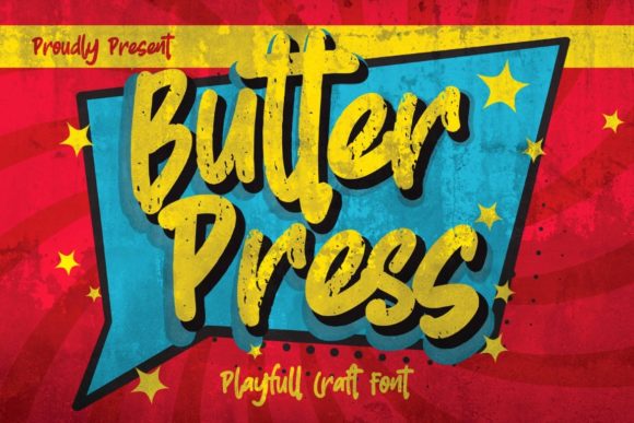 Butterpress: A Quirky Display Font for Editorial Design and Digital Publishing