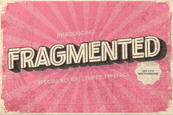 Fragmented: A Bold Display Font for Handmade Labels, Invitations, and More
