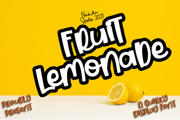 Fruit Lemonade: A Playful Display Font for Web Design Projects