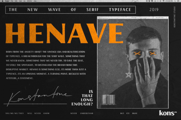 Henave: A Bold Display Font for Editorial Design and Digital Publishing