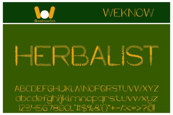 Herbalist: A Unique Display Font for Crafters and Product Makers