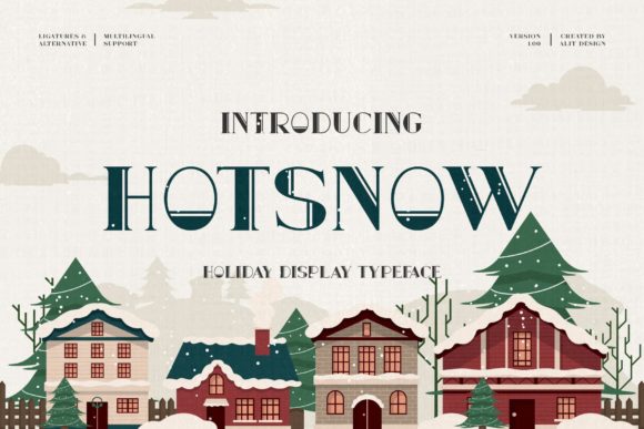 Hot Snow: A Vintage Display Font That Elevates Digital Marketing Visuals