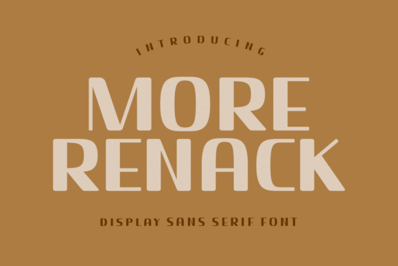 More Renack: How a Vintage Display Font Can Elevate Your Campaign Visuals
