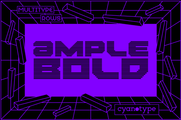 MultiType Rows Ample Bold: A Bold Display Font for Editorial Design