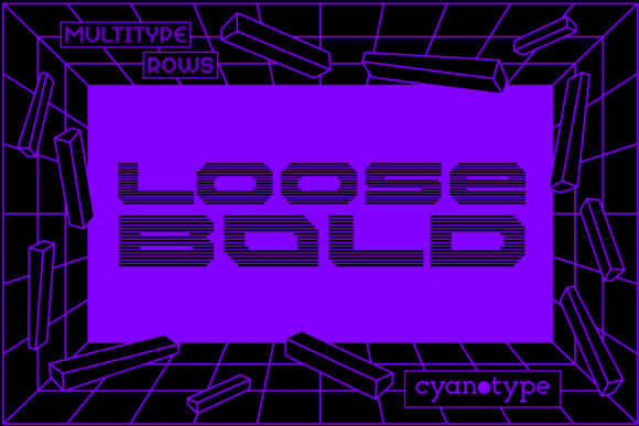 MultiType Rows Loose Bold: A Trendy Display Font for Crafters and Makers