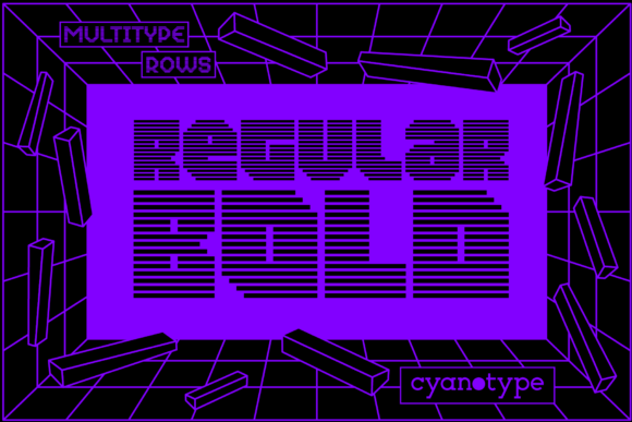 MultiType Rows Regular Bold: A Dynamic Display Font for Editorial Design