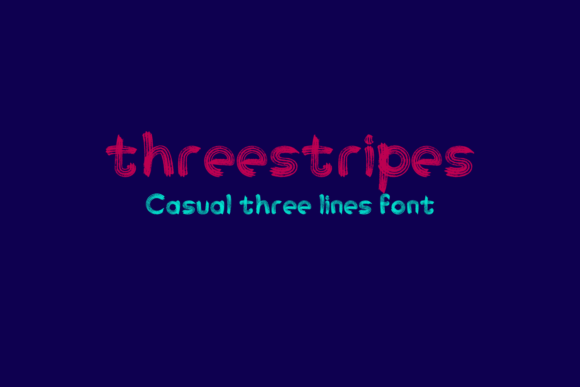 Threestripes: A Bold Display Font with a Handcrafted Editorial Voice