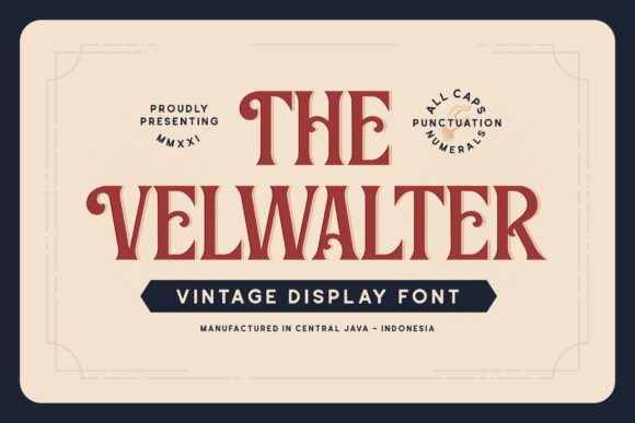 Velwalter: A Vintage Display Font That Elevates Editorial Design
